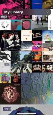Longplay albums view showing beautiful album artwork grid