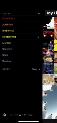 Sort options