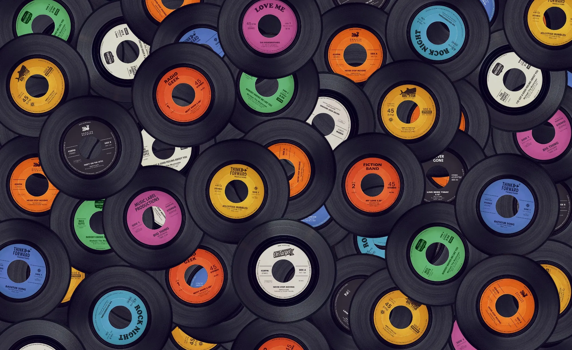 Collection of many music albums